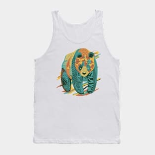 Colorful Tattooed Panda Textures by Tobe Fonseca Tank Top